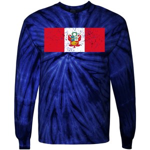 Made In Peru A Long Time Ago Funny Peruvian Pride Flag Tie-Dye Long Sleeve Shirt