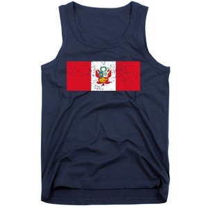 Made In Peru A Long Time Ago Funny Peruvian Pride Flag Tank Top