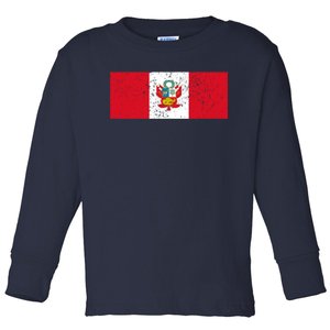 Made In Peru A Long Time Ago Funny Peruvian Pride Flag Toddler Long Sleeve Shirt