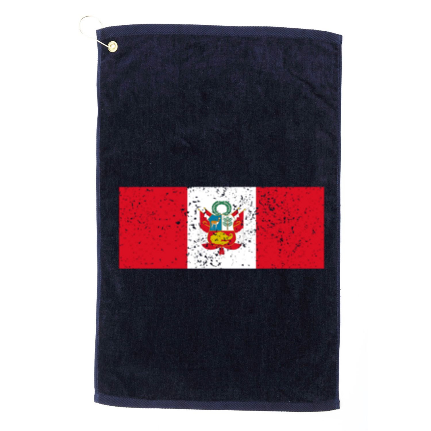 Made In Peru A Long Time Ago Funny Peruvian Pride Flag Golf Towel