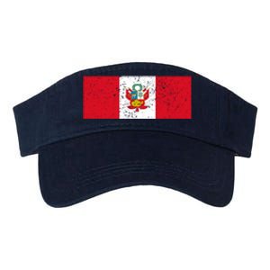 Made In Peru A Long Time Ago Funny Peruvian Pride Flag Valucap Bio-Washed Visor