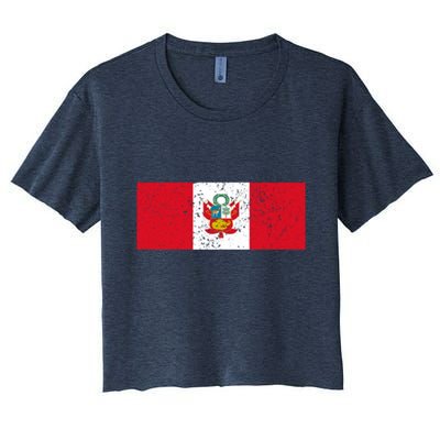 Made In Peru A Long Time Ago Funny Peruvian Pride Flag Crop Top