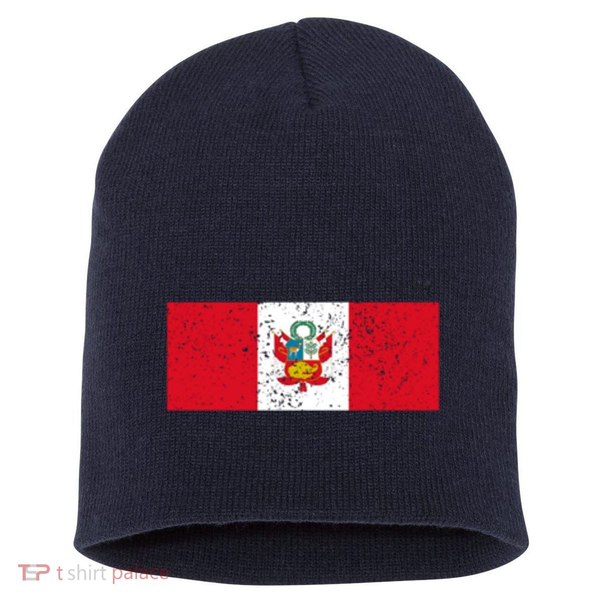 Made In Peru A Long Time Ago Funny Peruvian Pride Flag Short Acrylic Beanie