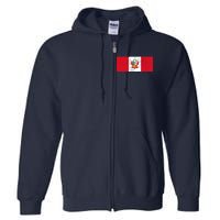 Made In Peru A Long Time Ago Funny Peruvian Pride Flag Full Zip Hoodie