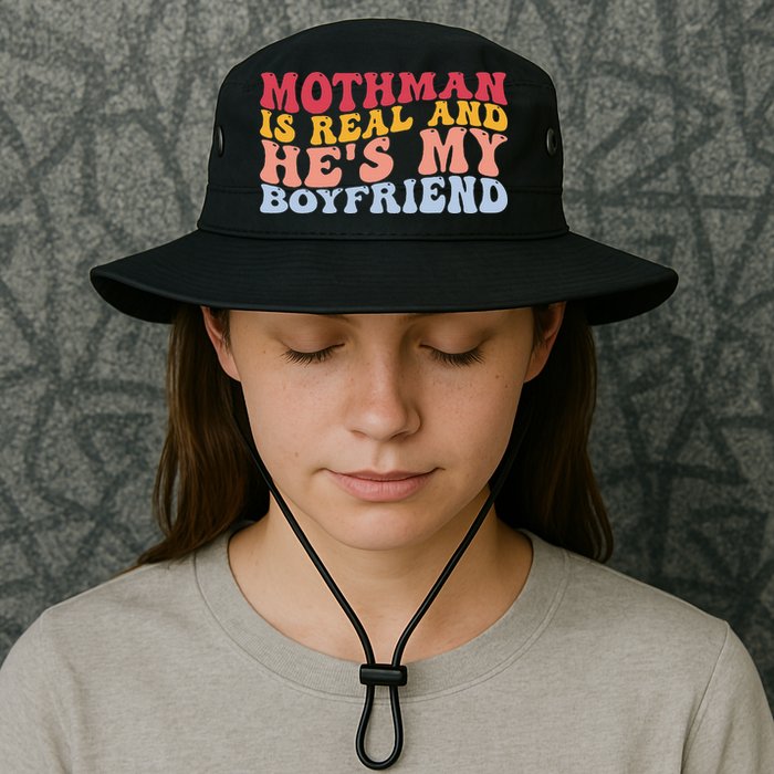 Mothman Is Real And He's My Boyfriend Cryptid Cryptozoology Bucket Hat