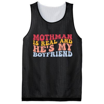 Mothman Is Real And He's My Boyfriend Cryptid Cryptozoology Mesh Reversible Basketball Jersey Tank