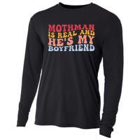 Mothman Is Real And He's My Boyfriend Cryptid Cryptozoology Cooling Performance Long Sleeve Crew