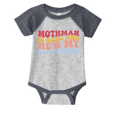 Mothman Is Real And He's My Boyfriend Cryptid Cryptozoology Infant Baby Jersey Bodysuit