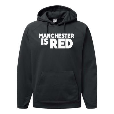 Manchester Is Red United Supporter Essentials Performance Fleece Hoodie