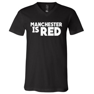 Manchester Is Red United Supporter Essentials V-Neck T-Shirt