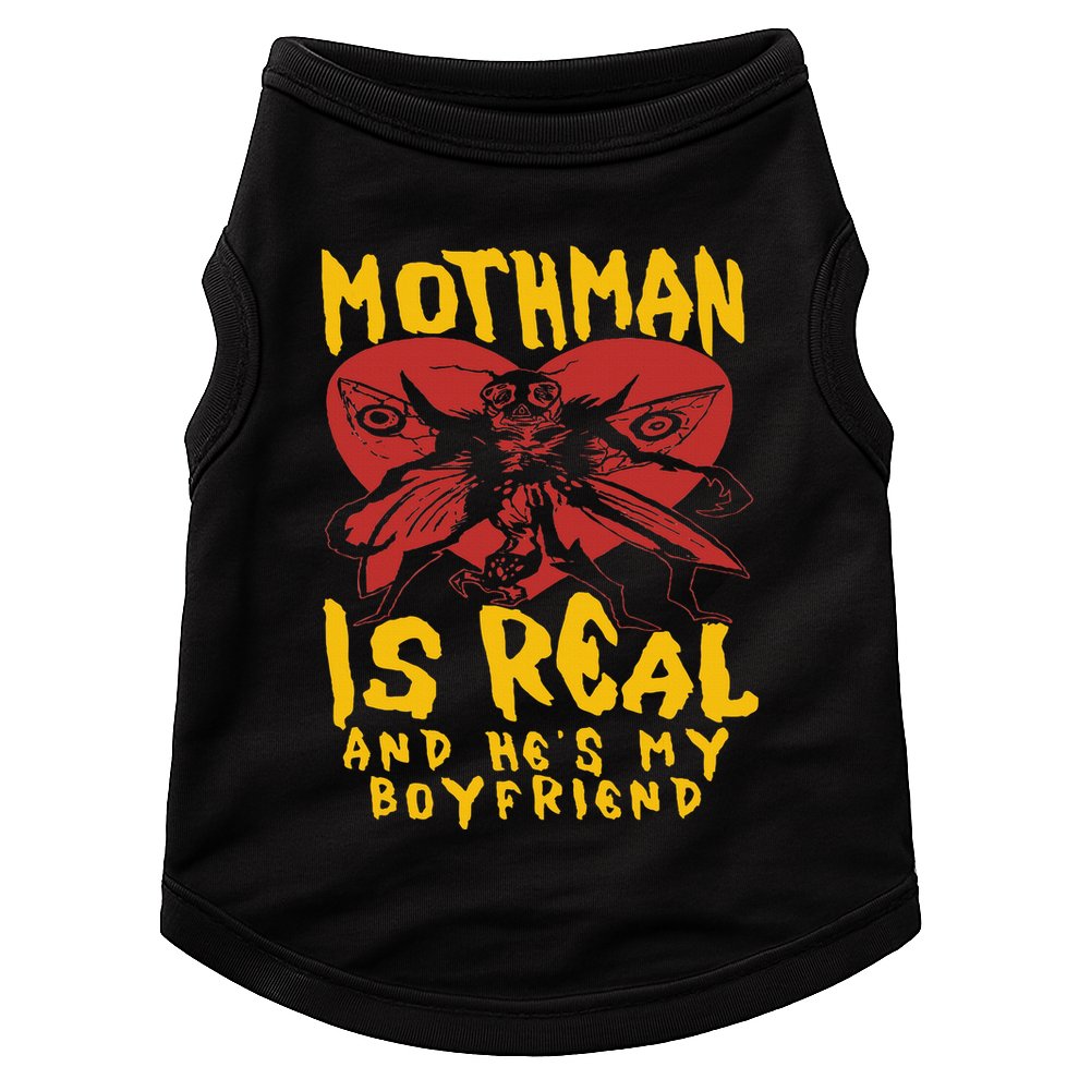 Mothman Is Real And He’s My Boyfriend Ironic Art Doggie Tank