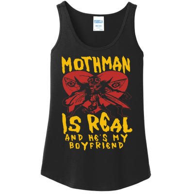 Mothman Is Real And He’s My Boyfriend Ironic Art Ladies Essential Tank