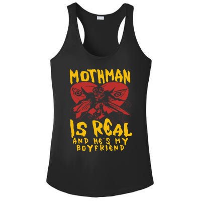 Mothman Is Real And He’s My Boyfriend Ironic Art Ladies PosiCharge Competitor Racerback Tank