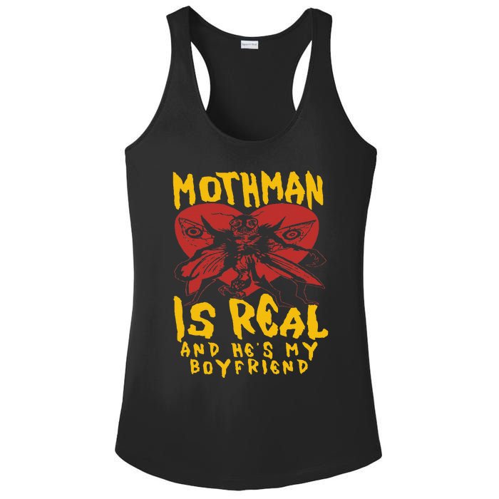 Mothman Is Real And He’s My Boyfriend Ironic Art Ladies PosiCharge Competitor Racerback Tank