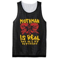 Mothman Is Real And He’s My Boyfriend Ironic Art Mesh Reversible Basketball Jersey Tank