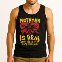Mothman Is Real And He’s My Boyfriend Ironic Art Tank Top