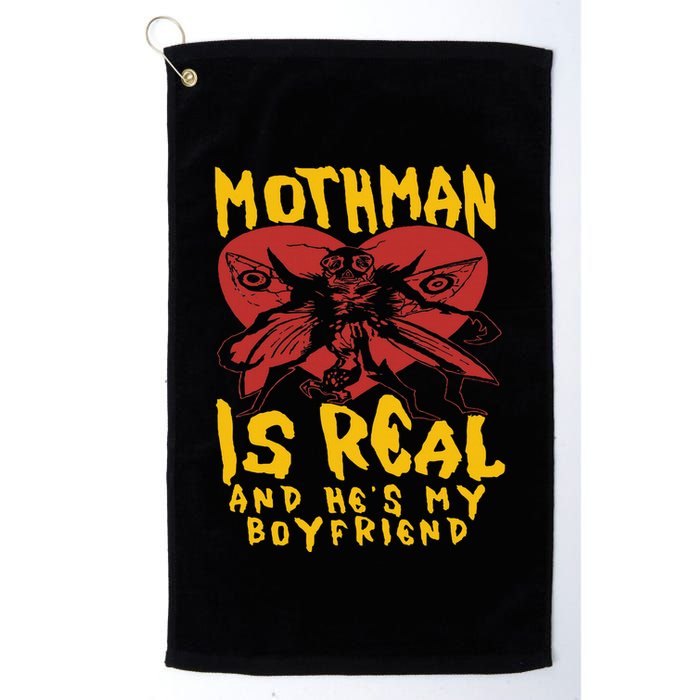 Mothman Is Real And He’s My Boyfriend Ironic Art Golf Towel