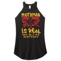 Mothman Is Real And He’s My Boyfriend Ironic Art Women's Perfect Tri Rocker Tank