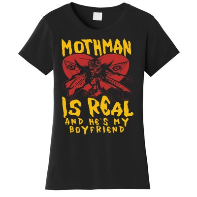 Mothman Is Real And He’s My Boyfriend Ironic Art Women's T-Shirt