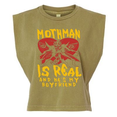 Mothman Is Real And He’s My Boyfriend Ironic Art Garment-Dyed Women's Muscle Tee