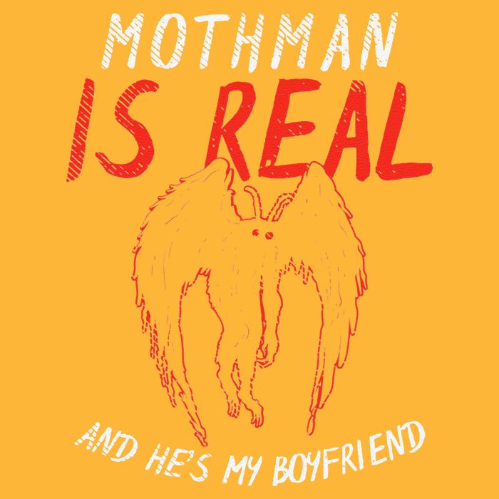 Mothman Is Real And He's My Boyfriend Funny Mothman Meme  Pom Pom 12in Knit Beanie