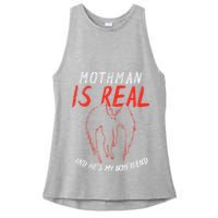 Mothman Is Real And He's My Boyfriend Funny Mothman Meme  Ladies PosiCharge Tri-Blend Wicking Tank