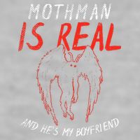 Mothman Is Real And He's My Boyfriend Funny Mothman Meme  Ladies PosiCharge Tri-Blend Wicking Tank