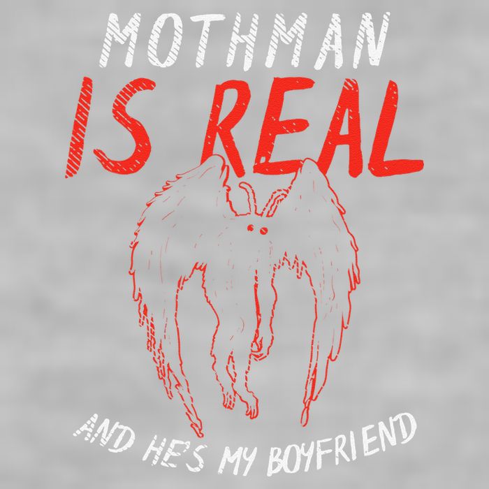 Mothman Is Real And He's My Boyfriend Funny Mothman Meme  Ladies PosiCharge Tri-Blend Wicking Tank