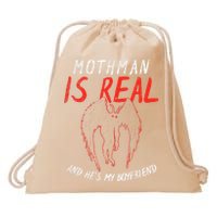 Mothman Is Real And He's My Boyfriend Funny Mothman Meme  Drawstring Bag