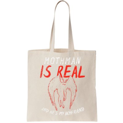 Mothman Is Real And He's My Boyfriend Funny Mothman Meme  Bag
