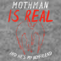 Mothman Is Real And He's My Boyfriend Funny Mothman Meme  Hooded Wearable Blanket