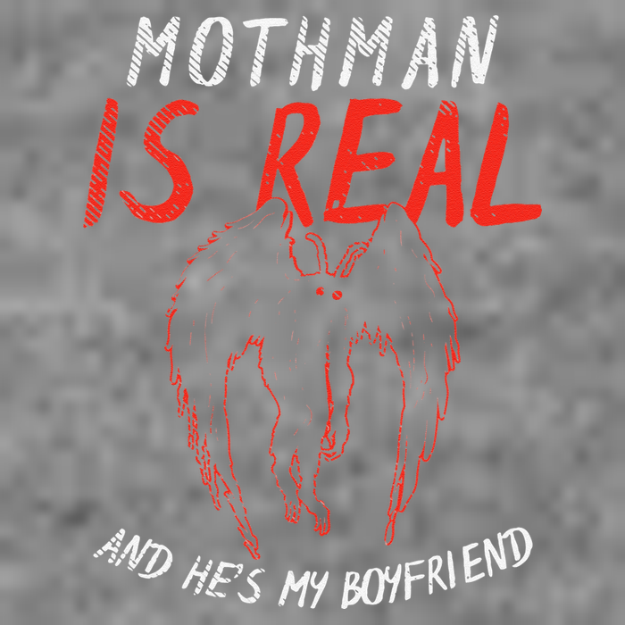 Mothman Is Real And He's My Boyfriend Funny Mothman Meme  Hooded Wearable Blanket