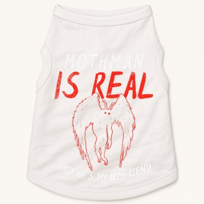 Mothman Is Real And He's My Boyfriend Funny Mothman Meme  Doggie Tank