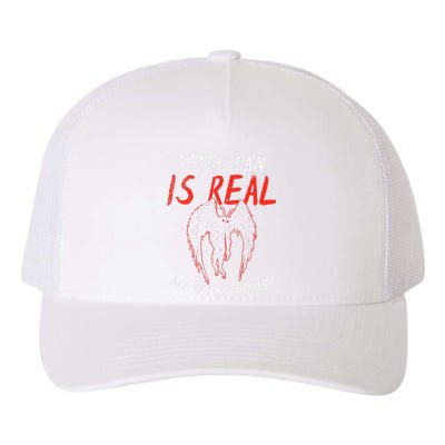 Mothman Is Real And He's My Boyfriend Funny Mothman Meme  Yupoong Adult 5-Panel Trucker Hat