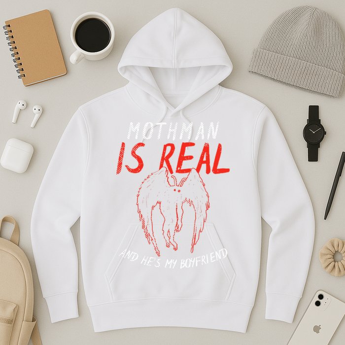 Mothman Is Real And He's My Boyfriend Funny Mothman Meme  Hoodie