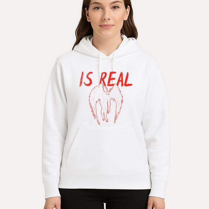 Mothman Is Real And He's My Boyfriend Funny Mothman Meme  Hoodie