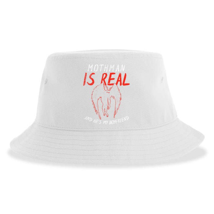 Mothman Is Real And He's My Boyfriend Funny Mothman Meme  Sustainable Bucket Hat