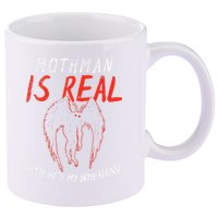 Mothman Is Real And He's My Boyfriend Funny Mothman Meme  11oz C Handle Ceramic Mug
