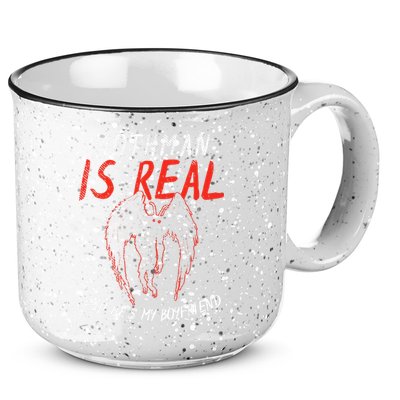 Mothman Is Real And He's My Boyfriend Funny Mothman Meme  15oz Campfire Ceramic Mug