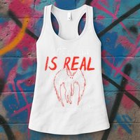 Mothman Is Real And He's My Boyfriend Funny Mothman Meme  Womens Tank Top