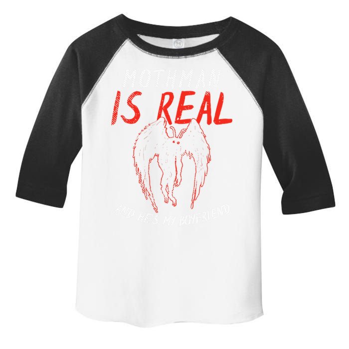 Mothman Is Real And He's My Boyfriend Funny Mothman Meme  Toddler Fine Jersey T-Shirt