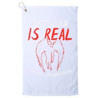 Mothman Is Real And He's My Boyfriend Funny Mothman Meme  Golf Towel