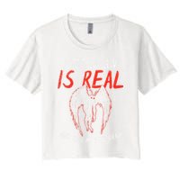 Mothman Is Real And He's My Boyfriend Funny Mothman Meme  Crop Top