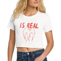 Mothman Is Real And He's My Boyfriend Funny Mothman Meme  Crop Top