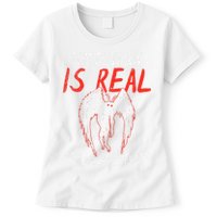 Mothman Is Real And He's My Boyfriend Funny Mothman Meme  Womens T-Shirt