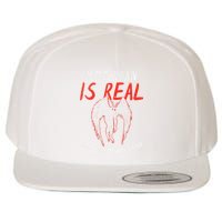 Mothman Is Real And He's My Boyfriend Funny Mothman Meme  Wool Snapback Cap