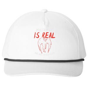 Mothman Is Real And He's My Boyfriend Funny Mothman Meme  Snapback Five-Panel Rope Hat