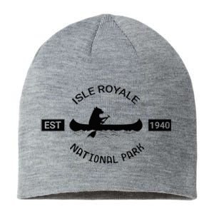 Michigan Isle Royale National Park Bear Canoe Gift Sustainable Beanie