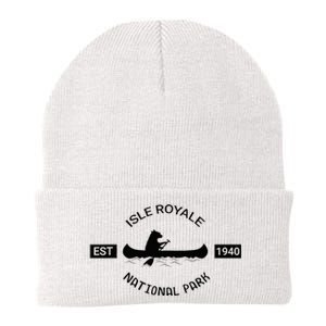 Michigan Isle Royale National Park Bear Canoe Gift Knit Cap Winter Beanie