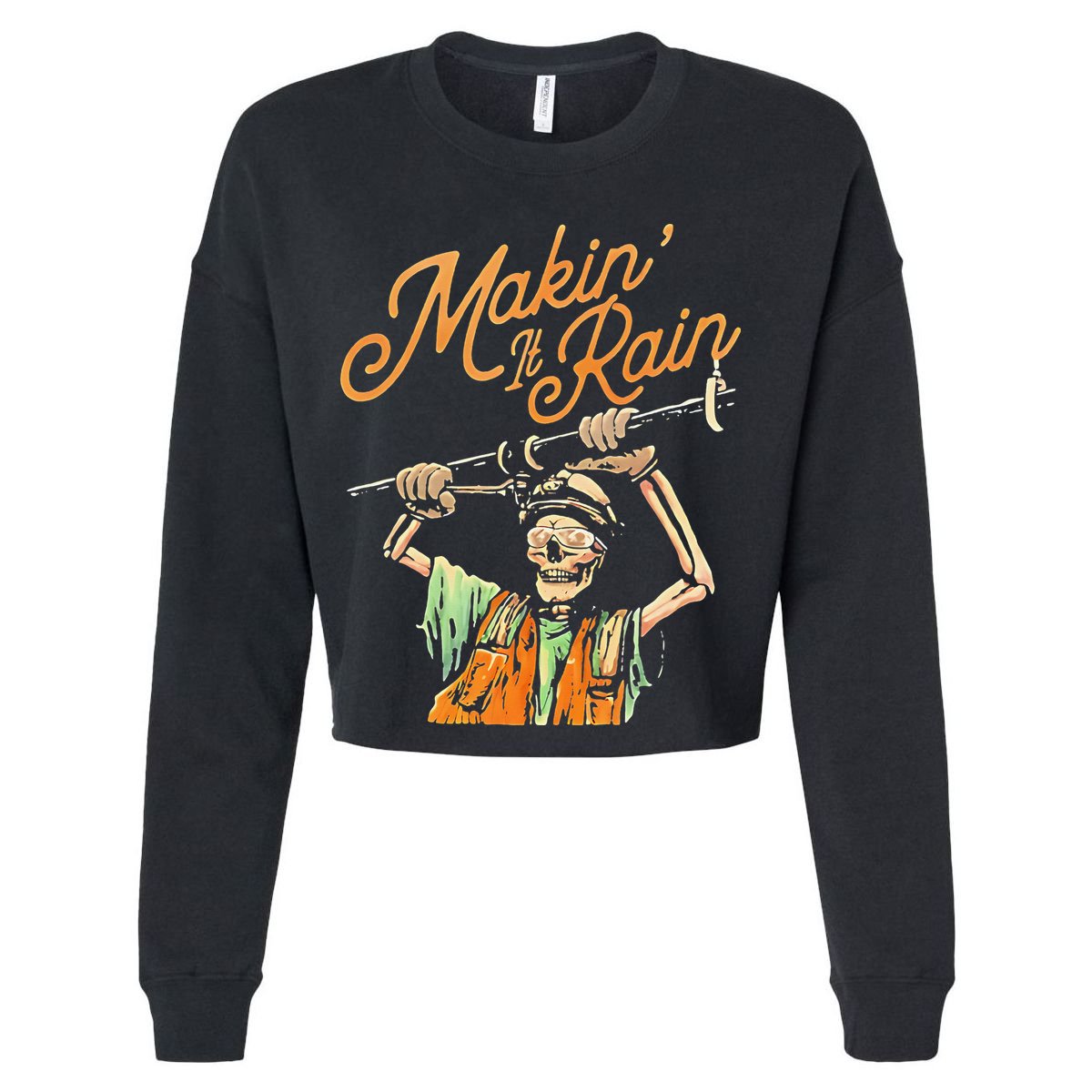 Makin It Rain Skeleton Funny Sarcastic V-Neck T-Shirt